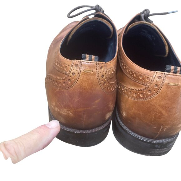 Cole Haan Mens Brown Leather Wingtip Oxford Shoes Size 12M SKU 9413 - Picture 13 of 16